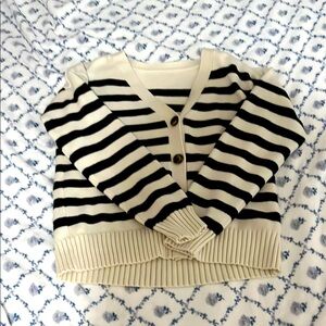 Striped Black and White Women's Sweater